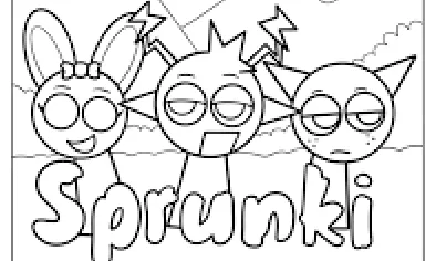  Sprunki Easter Coloring img