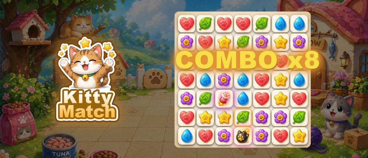 Play to Kitty Match 3 puzzle game