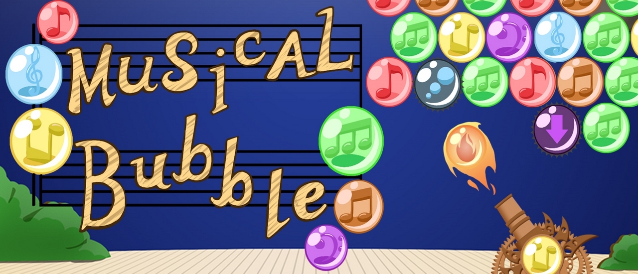 Play bubble shooter at Musical Bubble