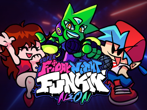 Play music games at Super Friday Night vs Neon
